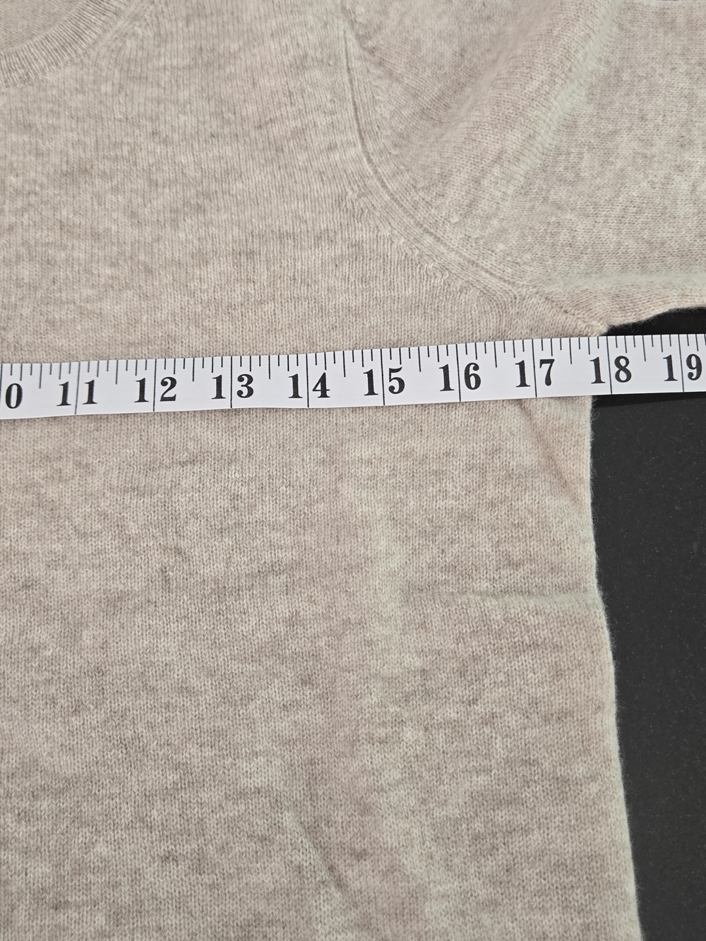 Charter Club Luxury 100% Cashmere Pearl Taupe Heather Basic Crewneck Sweater XS - Picture 6 of 11